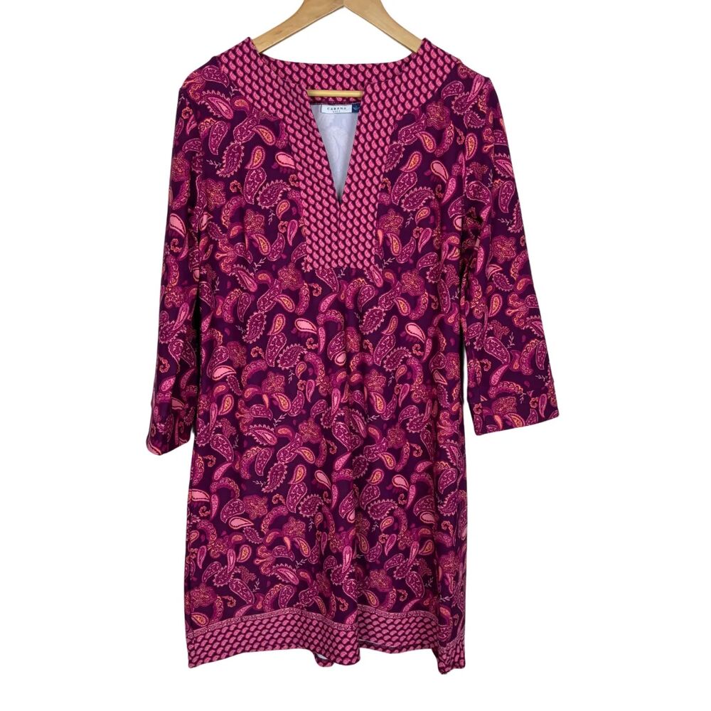 Cabana Life x Talbots Purple Pink Paisley Print Dress Women’s Large
